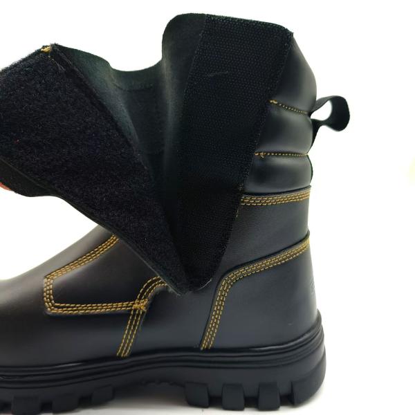Genuine Leather Forest Firefighter Boots Waterproof Soft Rubber Sole Boots Unisex