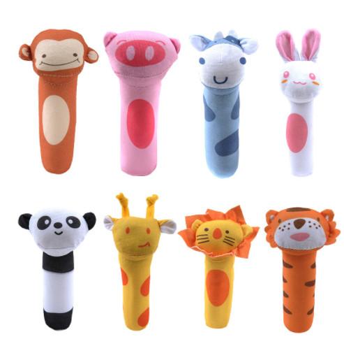 Animal Hand Grasping  Newborn Plush Toys Cartoon  Baby Hand Ring