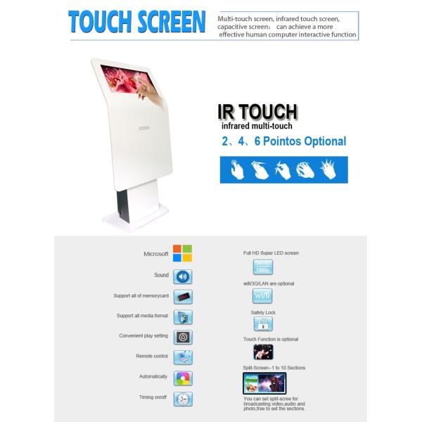 21.5 Inch Indoor Beautful Windows 10 Touch Screen LCD Monitor Hotel Interactive Kiosk