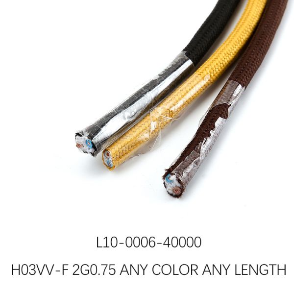 Custom PVC Light Fixture Cable Flexible Copper Two Core Light Electrical Cable