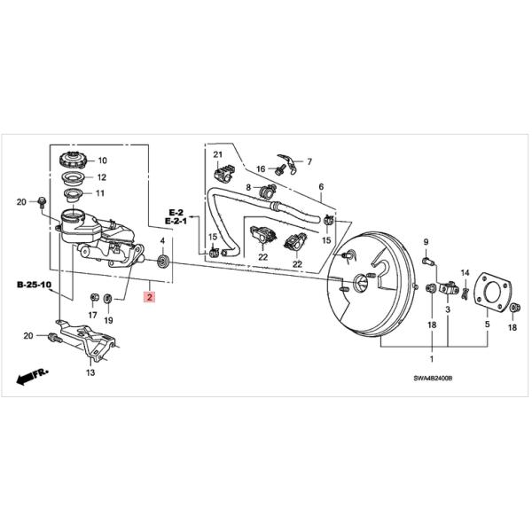 Replace Car Brake Master Cylinder Repair 46100-SWA-A01 Honda CR-V 2007-2011