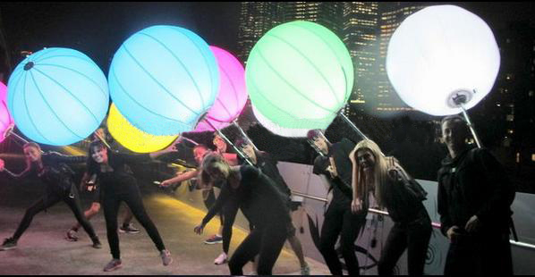 Advertising Inflatables Backpack Balloon With Light For Outdoor Entertainment