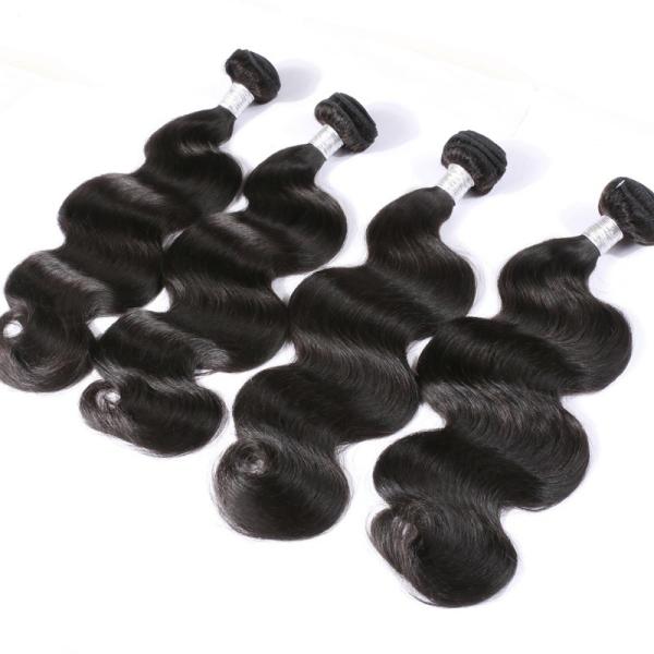 Tramas originais humanas peruanas pretas naturais do cabelo do Virgin da onda 100% do corpo do cabelo