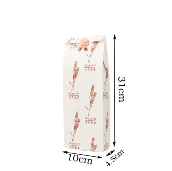 Kraft Paper Food Grade Packaging For Baguette Bread Packing 35x11x4cm