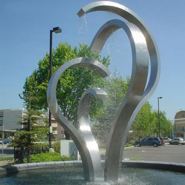 Manufacturer Custom Design Modern Public Fountain Stainless Steel Outdoor Water Feature