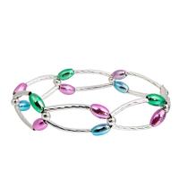 KC Crystal Bracelets elástico, braceletes retros da pulseira do estiramento da personalidade