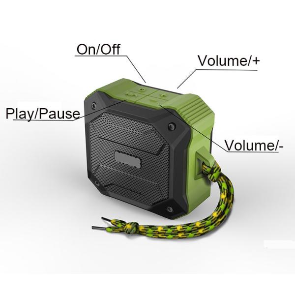 D520C Mini Wireless Waterpoof Portable Outdoor Bluetooth Speakers Military Materials
