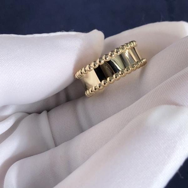 Elegant  Factory Make Real Gold Van Cleef & Arpels 18k Gold PerléE Signature Ring