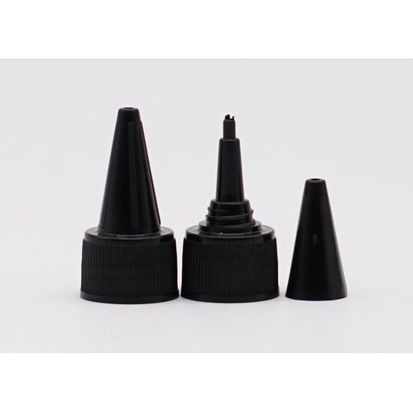 Закрытие завинчивых пробок 18мм 20мм 24мм длинного сопла твердое черное пластиковое 28мм ребристое