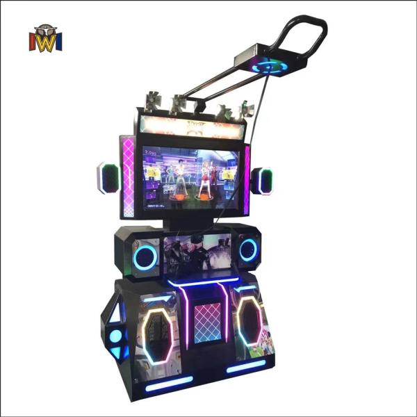 Immersive Virtual Reality Dancing Game Machine with Double Player Mode and Customizable Game Resources