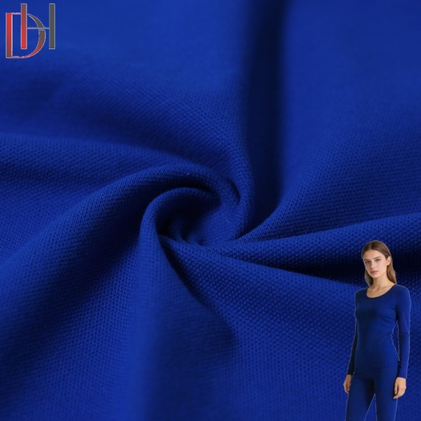 High-End Summer Fashion Premium 200G/M Knitted 96% Cotton 4% Spandex Stretch Abrasion-Resistant Pique Fabric