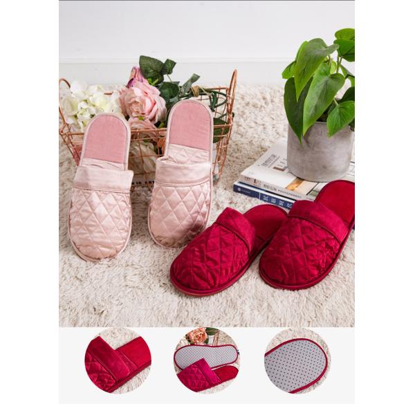 Non Slip 19mm Leisure Time Shoes , Indoor Mulberry Womens Silk Slippers