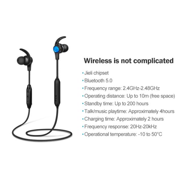 OEM 110mah Battery Bluetooth Sport Earbuds Deep Bass For Running