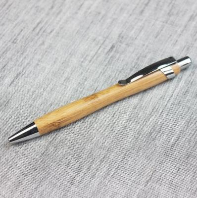 China factory supply wooden pen eco-friendly slim wooden ball pen with metal clip