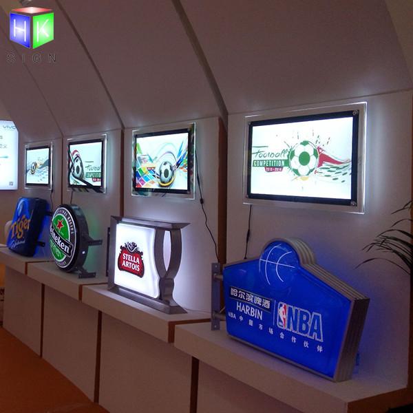 Decorative Poster Frame Acrylic Led Light Box For A2 Size Picture , Wall Mounted