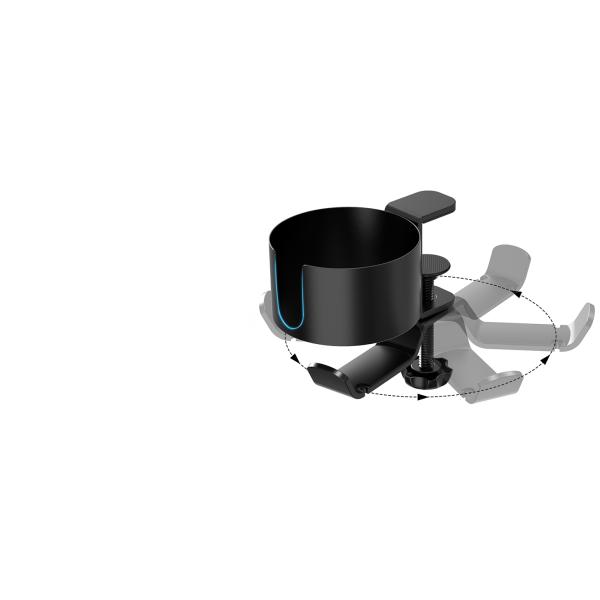 Desk Cup Holder with Headphone Hanger Keep Your Drinks and Headphones in Place