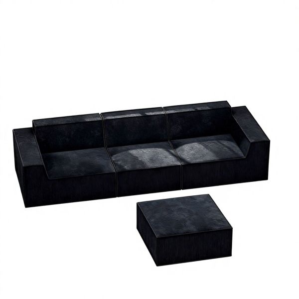 Multi-Functional Customized Couch Fabric Sets Comfortable Compressed Sofa with Sponge Filling Convertible for Living Room Use