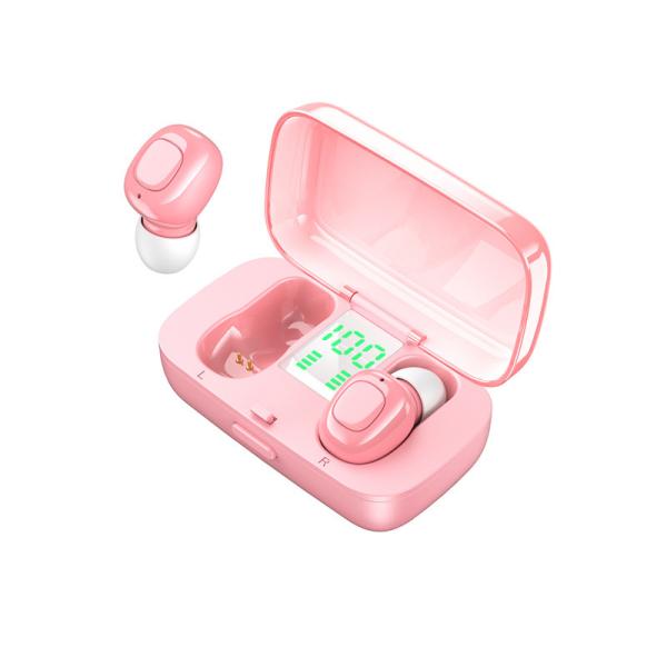 OEM Custom TWS 5.0 Bluetooth Headphone with LCD Display Wireless Noise Cancelling Earphones 6D Stereo Earbuds Headset