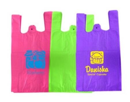 High Quality Printing/Clear PE Plastic Shopping T-shirt Bag for Gift/Clothes Packing