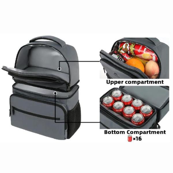 Сумка охладителя палубы рюкзака 26 консервных банок изолированная охладителем течебезопасная двойная для женщин людей