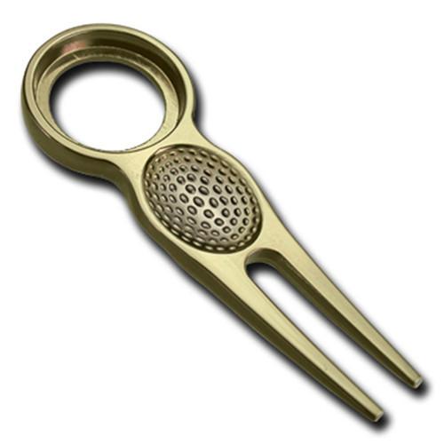 Copper Metal Golf Repair Tool , Promotional Gift Personalized Divot Tool Pitchfork