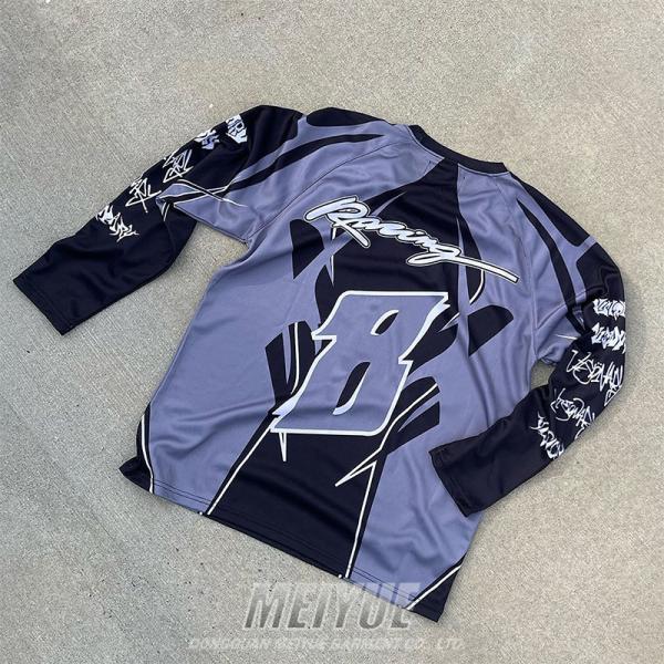 Camiseta personalizada Manga larga 100% poliéster Sport Wear Fútbol Camiseta de fútbol Ropa de pelota Baloncesto Streetwear ligeroJersey hombre