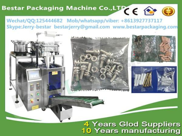 Fully automatic vibrate counting and packing machine for furniture hardware/small screws/plastic parts VFFS equipment
