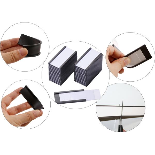 Détecteurs d'étiquettes à profilé magnétique en C pour rayonnages et étagères métalliques