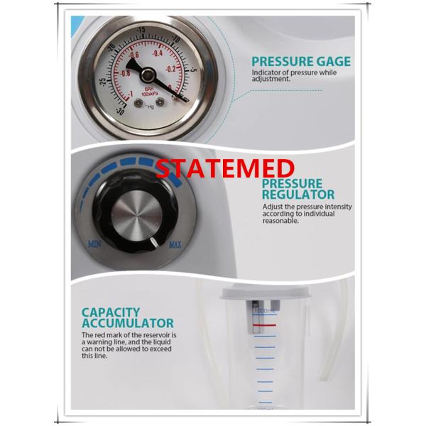 90 VA Portable Electrical Sputum Aspirator Consumable Medical Suppliers 1000 ML