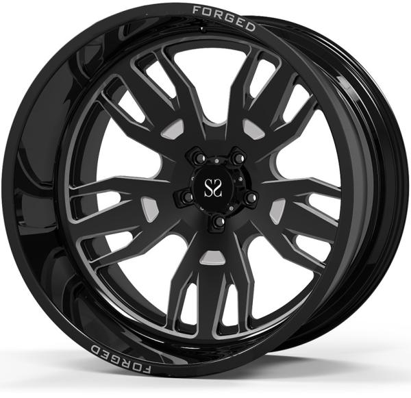 Customized  20X10 and 20x12  ET -19 -44 Gloss Black Machined Customized 4x4 Wheels/4x4 Off Road Rims