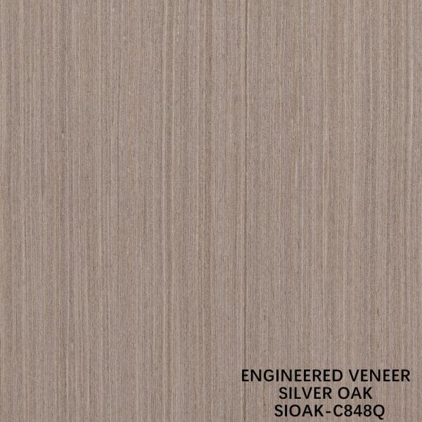 Slice Cut Reconstituted Silver Oak Wood Veneer Length 2500-3100mm Can Be Customized For Wall Covering SOAK--848Q/877Q/898Q/948Q/985Q
