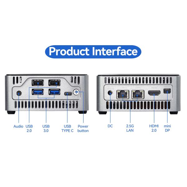 Intel Core i5 1135G7 Home Mini PC M.2 2242 SSD с двойной локальной сетью и вентилятором