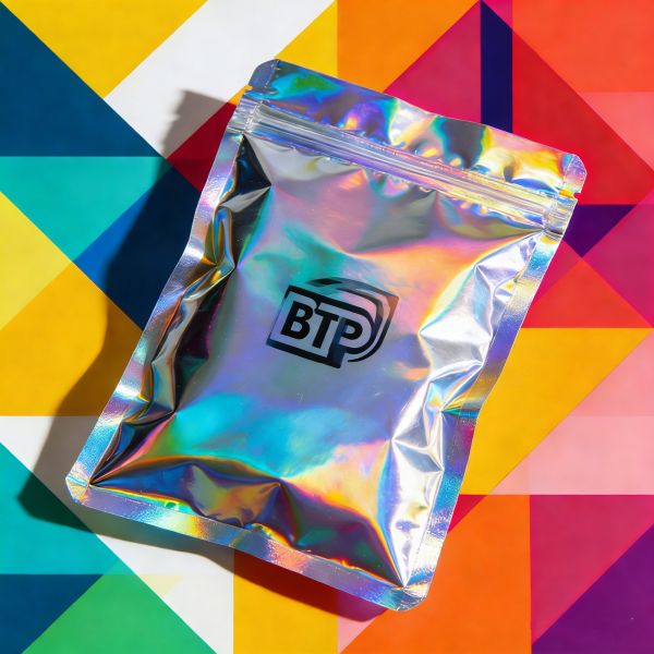 Custom Logo Digital Printed Doypack Ziplock Plastic Wholesale Holographic Yin Yang Mylar Zipper Bag