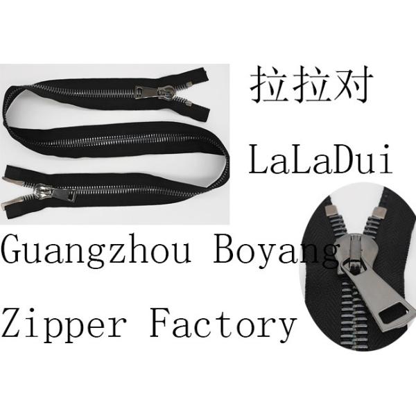 Custom Clothing 15 # Heavy Duty Coat Zippers , Euro Teeth Auto - Lock Extra Large Zipper