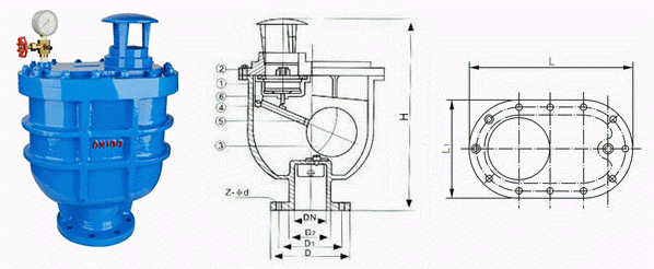 Ductile Iron Air Release Vent Valve ANSI 150 LB HT200 For Sea Water