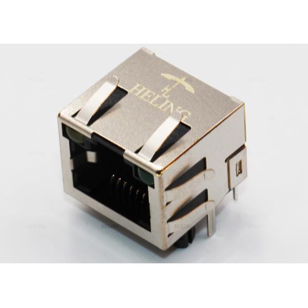 Защищаемый модульный женский одиночный гаван соединитель RJ45 с платой EMI и СИД