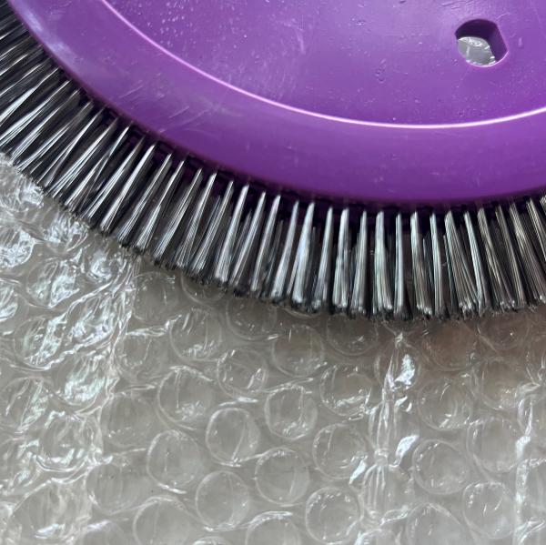 LK Stenter Machine Parts Brush Wheel Purple Plastic Body Stainless Steel Hair Bristle Nylon Hair Optional