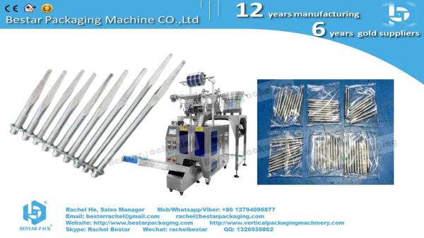 Automatic counting packing machine with 2 vibration for long iron nails