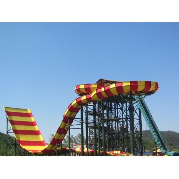 Thrilling Giant Aqua Park Equipment Fiberglass Boomerange Water Slide for Kids