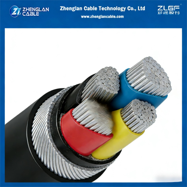 Low Voltage Aluminum Multi Core Steel Wire Armored Cable 0.6/1kv AL/XLPE/PVC/SWA 4X95mm2 IEC 60502-1