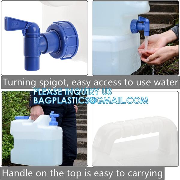 Portable Outdoor Camping Water Bucket With Handle BPA-Free Food Grade Material Square Liquid Storage Container