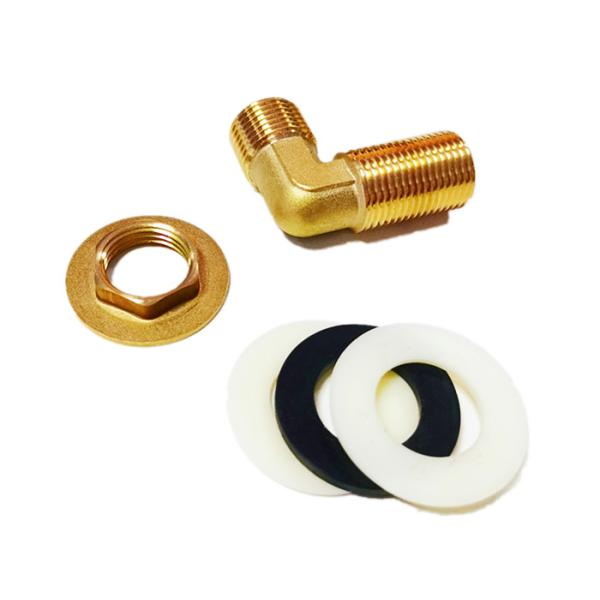 Lead Free 90 Degree Brass Elbow With 1/2″ BSP Wide Flange Brass Tap Back Nuts