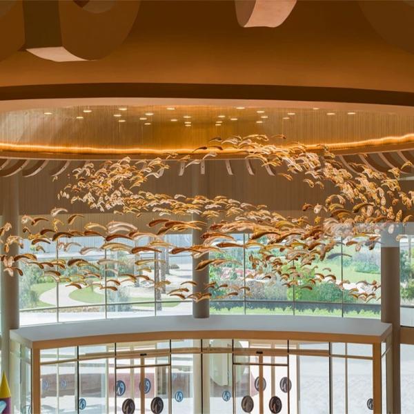 Glaze Art Ocean Theme Glass Fish Chandelier Chandelier criativo decorativo