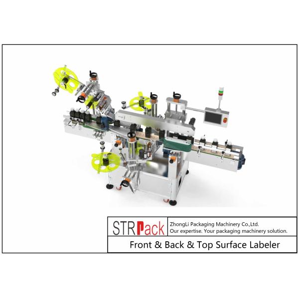 Front Back Top Surface Bottle Labeling Machine Servo system Driving