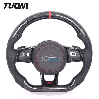 2022 Sport Stitching Volkswagen Carbon Fiber Steering Wheel Alcantara 350mm