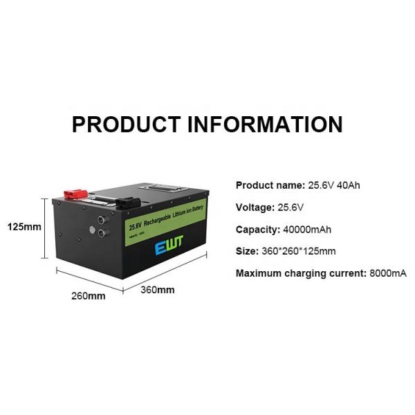 LiFePO4 batterie au lithium fer phosphate 24V 50Ah rechargeable