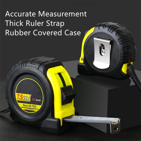 5m épaissie 19mm bande d'acier réglateur avec réglateur de compteur en caoutchouc enveloppé