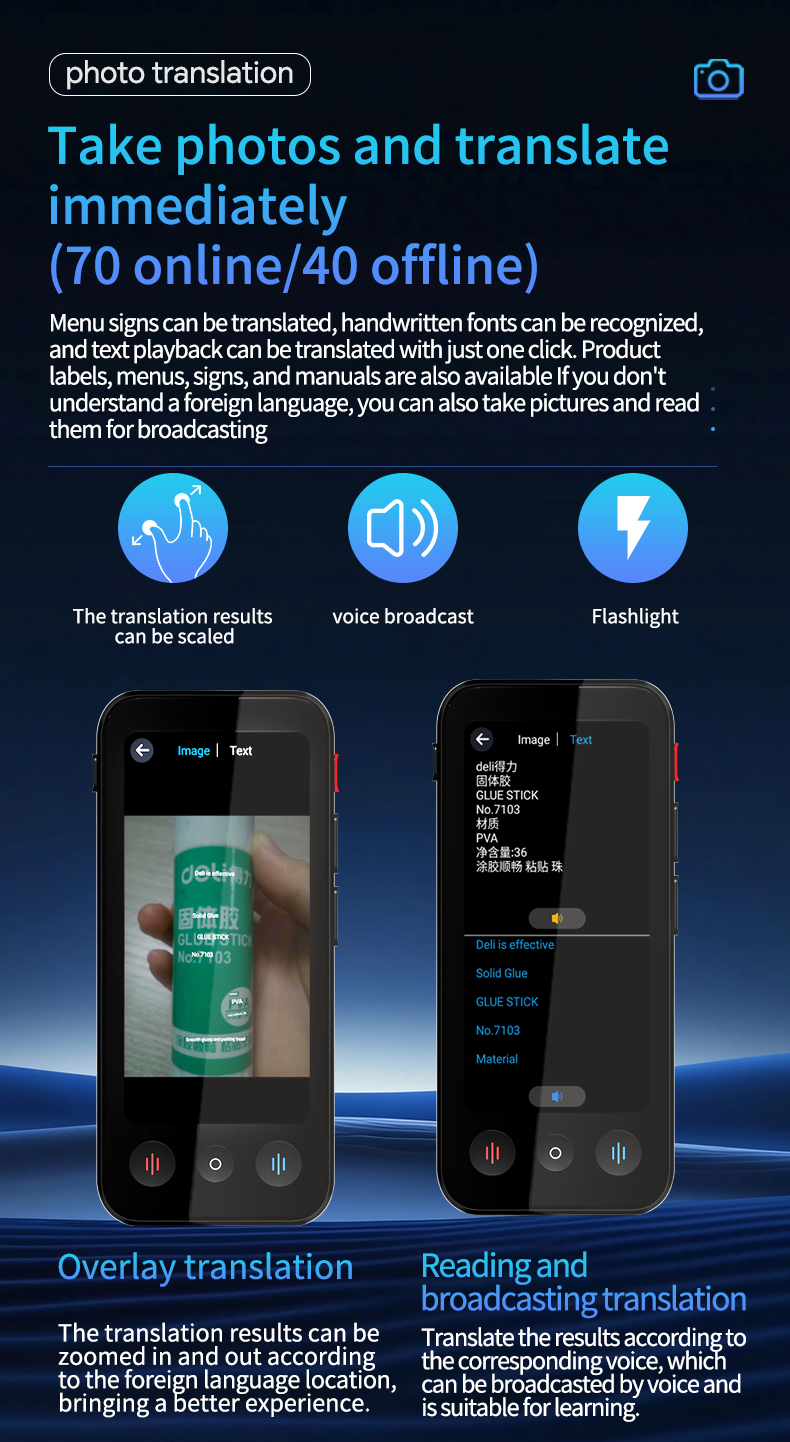 Real Time Voice Calling Translator 142 Languages Two Way Translation Device