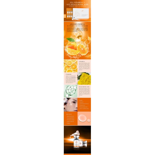 Custom Private Label Organic Skin Care Vitamin C Serum Cell Ampoules Niacinamide Brightening Whitening Liquid for Home Spa