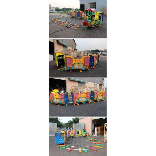 Outdoor Park Kiddy Ride Machine With Seven Seats Fiberglass And Plastic Material